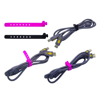 Hrane Silikona Vrečko Vezi Upravljanje kablov za večkratno uporabo Zip Kravato Twist Multi-uporabite Vrečko Posnetek, Hrana Ohranjevalnik (5 barv)