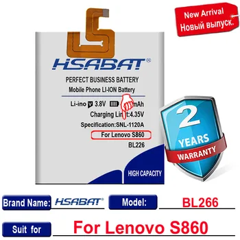 HSABAT Novo 5500mAh BL226 Mobilnega Telefona Baterije Uporabljajte za Lenovo S860 Baterije