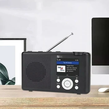 Internetni radio WR-23D Prenosni WiFi Bluetooth Zvočnik Večnamensko FM Digitalni Radio za DAN/DAB+ Z Baterijo