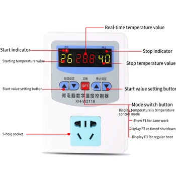 IS-W2118 mikroračunalniška digitalni temperaturni regulator kotla plemenskih občasno časovni termostat vtičnico