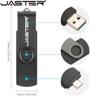 JASTER Visoke Hitrosti OTG USB Flash Disk 128gb Pen Drive 32gb 64gb 16gb Pendrive 2 v 1 Micro Usb ključ za Android Pametni telefon