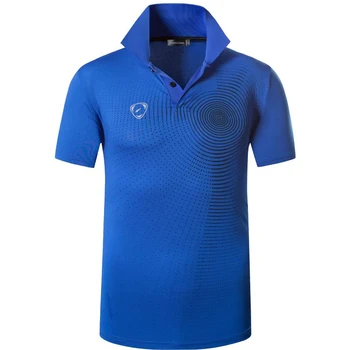 Jeansian Moški Šport Tee Polo Majice POLOS Poloshirts Golf, Tenis, Badminton, Suho Prilegajo Kratek Rokav LSL266 Modra