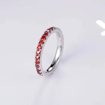 Jellystory moda srebro 925 nakit prstan z topaz ruby ametist dragih kamnov, obroči za ženske svate wholesales velikost 6-9