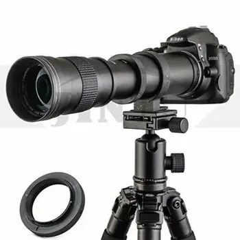 JINTU 420-800mm F/8.3-16 Telefoto Ročni Zoom Objektiv za Nikon D7100 D80 D90 D500 D5600 D5100 D3200 D7000 D7200 Digitalni Fotoaparat Al