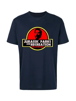 Jurassic Parki in Rekreacija Kul Majice s kratkimi rokavi Moški Modni Oblačila XXXL Oče Tshirts Bombaž Fitnes Tee Srajce Za Moške