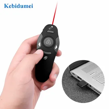 Kebidumei 2,4 Ghz RF Kazalec Pero Brezžični USB Power Point Upravljalnik Daljinski upravljalnik Laser Pero Brezžični Daljinski Rdeči Laserski kazalnik