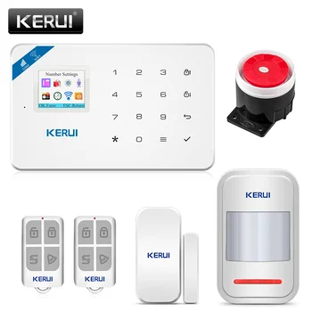 KERUI Home Security Alarmni Sistem W18 GSM WIFI Povezavo Mobilne APLIKACIJE, ki Prejemajo Barvni Zaslon Brezžična Varnost Protivlomni Alarm Kit