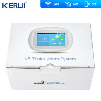 Kerui K52 Velik Zaslon na Dotik, WIFI GSM Alarmni Sistem TFT Zaslon Domači Alarm System Security Motion Detektor Kovin, Odd.