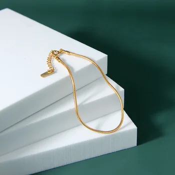 Kinel 18K Zlato, Srebrno Zapestnico 925 Ročno Fine Nakit Ustvarjalne Minimalističen Design, ki je najdražja Stvar, Za Ženske Bijoux