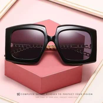 Kvadratni Gradient odtenki Ženska sončna Očala 2020 prevelik sončna očala ženske velik okvir Letnik Ženska Očala Oculos uv400