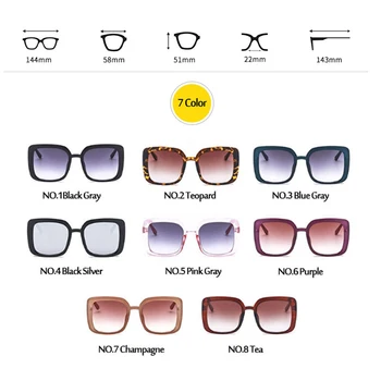 LeonLion 2021 Kvadratnih Velik Okvir Sončna Očala Ženske Candy Barve Okvir Gradient Oculos Feminino Ulica Premagal Gafas De Sol Mujer