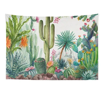 Lepo Cvetje Kaktus Vzorec Tapiserija Steno, Pohištvo Bedspreads Zavese Poliester Dnevna Soba Dekoracijo Ozadju Krpo