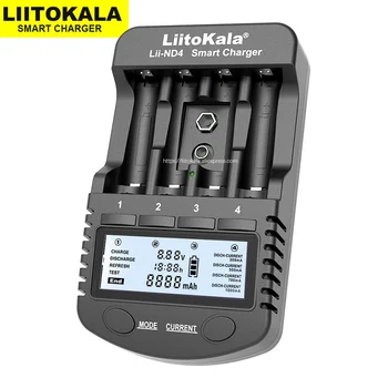 LiitoKala Lii-ND4 NiMH/Cd polnilec LCD Zaslon in se Preizkusite zmogljivost baterije 1,2 V, AA, AAA in 9V baterije.