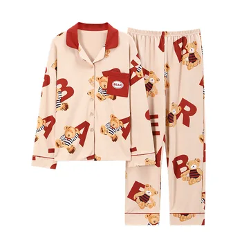 Lorena Fernanda Pomlad Jesen Dekliške Pižame Bombaža Ženski Sleepwear Plus Velikost Dame Pijamas Mujer Žensk Domov Oblačila XXXL