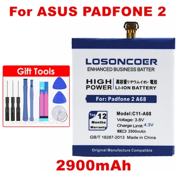 LOSONCOER 2900mAh za ASUS Padfone 2 A68 C11-A68 Baterije