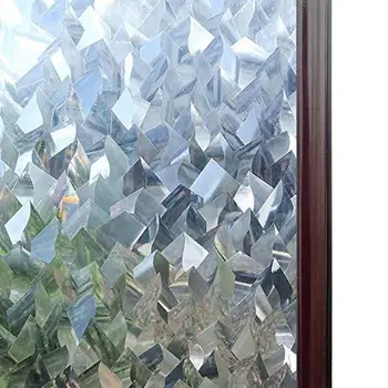 LUCKYYJ 3D Kristalno Dekorativno Obarvajo Steklena Okna Film Izmenljive samolepilno Nalepko Steklo Statične Oklepajo Vinil Okno Papirja