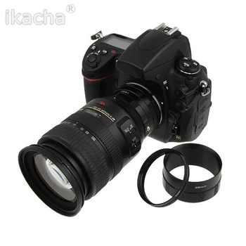 Makro Razširitev Cev Objektiva Adapter Ring za Nikon AI D90 D600 D800 D3000 D3100 D5000 D5200 Fotoaparat D7000