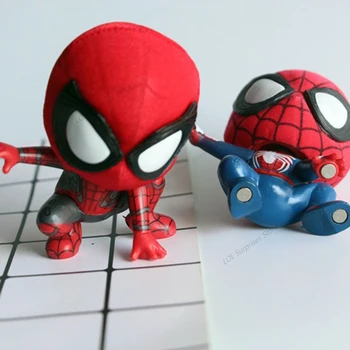 Marvel Avengers Spiderman Q Različico Avtomobila Hladilnik Magnet Namizno Dekoracijo z Magnetom Anime Slika
