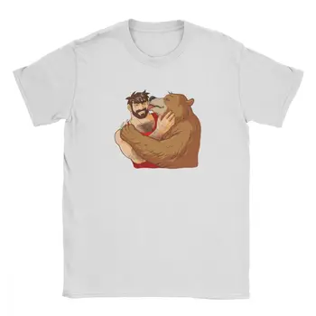 Medved Poljub Brez Ozadja T-Majice Moške Bobo Medved Gay Umetnosti Ponos LGBT 100 Premium Cotton Tee Majica Kratek Rokav T Srajce Božič