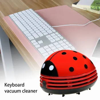 Mini Srčkan Ladybug Namizni sesalnik za Prah Zbiralnik za Domačo Pisarno Tabela Čiščenje Krtačo Mini Velikosti ABS