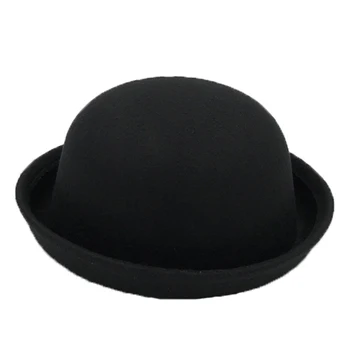 Moda otroška oblačila fantje in dekleta volne klobučevine moda dome klobuk derby skp toplo srčkan priložnostno klobuk
