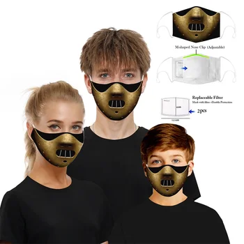 Moda Printting Večkratno uporabo Usta Masko za Zaščito PM 2.5 Prah Maske Stroj Maske Odraslih Proti Gripi Usta-žarilna mascarilla
