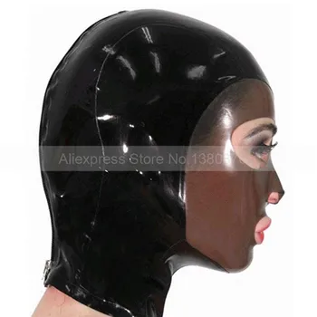 Moda Seksi Ženske, Pol Prosojne Naravnih 0,4 mm Latex Kapuco Maska S-LM025