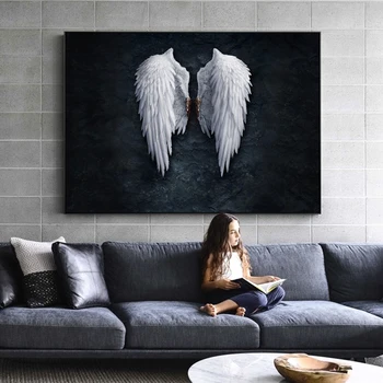 Moderni Angel Krila Steno Plakatov In Fotografij Povzetek Angel Pero Pop Art Platno Doma Dekor Slike Za Dnevno Sobo Cuadros