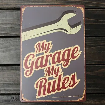 Moja garaža,moja orodja,moja pravila. retro tin prijavite letnik kovinsko ploščo slikarstvo stensko dekoracijo za olja in plin postaja