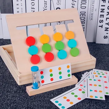 Montessori 4 Barv Ujemanje Usposabljanje Razmišljanje Igrače Začetku Izobraževalne Matematike Barvno Ujemanje Igrače Malčka Otrok Lesene Igrače
