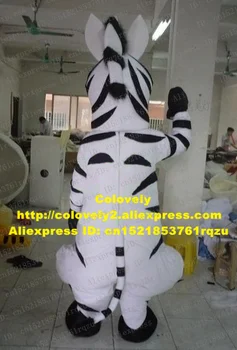 Močno Madagaskar Zebra Pinto Marty Marti Mati Maskota Kostum za Odrasle Risani Lik Lica Bulging Boki Preveč Bulging ZZ3948