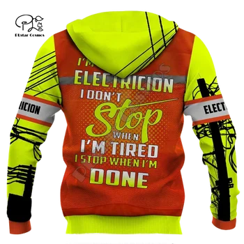 Moški ženske elektrikar Tiskanje 3d hoodies dela suknjič Sweatshirts zadrgo Unisex dolgimi rokavi Pulover trenirko suknjič ulične 02