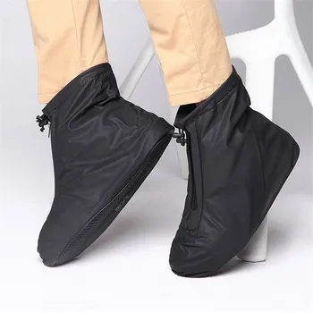 Moški Ženske Čevlji, Prevleke za Dež Stanovanj Gleženj Škornji Pokrov PVC za enkratno uporabo Non-slip Kritje za Čevlje Z Notranja Neprepustna Plast