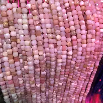 Naravni Kamen Kroglice Oddelek Kvadratnih Pink Opal Udarec Svoboden Kroglice Za Nakit Kar 4 mm, DIY Ogrlico, Zapestnico, Uhane, Opremo