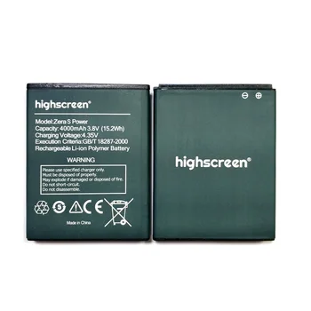 New Visoke Kakovosti 4000 mah baterije Zamenjava Za Highscreen Zera S Power telefon + številko za Sledenje