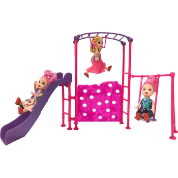 NK En Niz Lutka Pribor Park Slide swing Igrače, Zabaviščne Naprave Za Barbie 1/6 Doll Vrtec dekle igrati hiša DZ