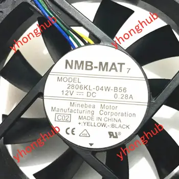 NMB-MAT 2806KL-04W-B56 C02 DC 12V 0.28 4-Žice 70x70x15mm Strežnik Hladilni Ventilator