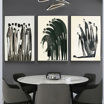 Nordijska Moderno Črno Bel Abstraktnih Znakov Moda Plakat, Slikarsko Platno, Tisk Art Stenske Slike za Dnevni Sobi Doma Dekor