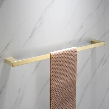 Nov izdelek preprost stil 304 nerjaveče jeklo brušeno zlato kopalnica brisačo bar, kopalnica en bar, ki visi brisačo rack pranje rok