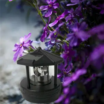 Nova Sončna LED Rotating Svetilnik Svetlobe, Vrt, Dvorišče Travnik Svetilke za Razsvetljavo na Prostem Dekor