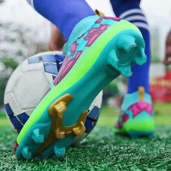Nova svetlobna moški nogometni čevlji z visoko gleženj nogometni čevlji ženske mehko edini moški nogometni čevlji, nogavice, anti-slip usposabljanje 2020