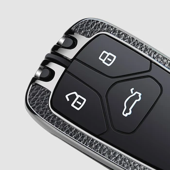 Nove Zlitine, Kovinski Avto Ključ Fob Tipko Primeru Zajema Keychain Za AUDI A4 B9 V5 V7 TT TTS 8S 2016 2017 Avto Smart Remote Avto Dodatki
