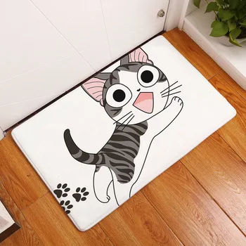 Novo Mehko kopel Mat Sweet Home CAT Natisnjeni Kopalniške Preproge Doormats predpražnike v kuhinji, Dnevni Sobi vpojne Anti-Slip Tapete