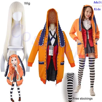 Novo Otroci Odraslih JP Anime Kakegurui Cosplay Kostum Halloween Jabami Yumeko Cosplay Kostum Igarashi Sayaka Kostum šolsko uniformo