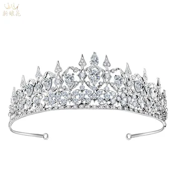 Novo Priljubljeno AAA Cirkon Krono Glavo Poročne Poroko kovinski krono Poročne Ornament