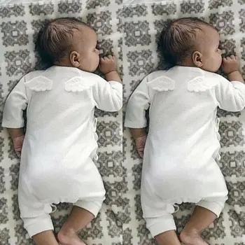 Novorojenega Dojenčka Baby Girl Boy Krilo Bodysuit Jumpsuit moda Udobno Obleko, Poletne Obleke