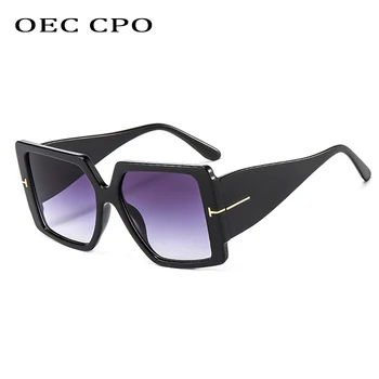 OEC CPO Moda Prevelik Kvadratnih sončna Očala Za Ženske Letnik Steampunk sončna Očala Retro Moški Ženski Cvet Odtenki Očala UV400