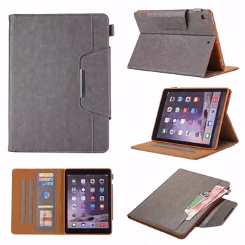 Ohišje Za iPad6 Zraka 2 Knjigi Premium Usnja, Stojalo Smart Auto Wake/Spanja Kritje velja za iPad 6 Zraka 2+pen