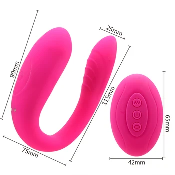 OLO Klitoris Vagine Stimulator Vibrator U Obliko Upogljivi G-spot Vibrator Sesanju Vibrator Nekaj Delež Sex Igrače za Par