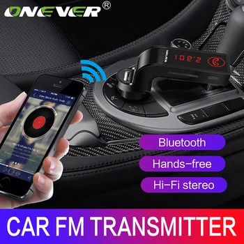 Onever FM Oddajnik Hands-free (prostoročni Bluetooth Komplet Brezžične Mp3 Radio Modulator Audio Player Napetost LCD Zaslon USB Avto Polnilec